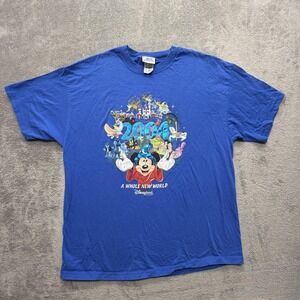 Vintage Disneyland Resort Shirt Mens XL Blue 2004 Mickey Graphic Tee 2000s